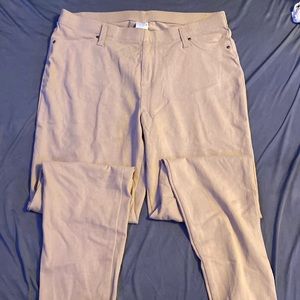 Khaki colored jeggings